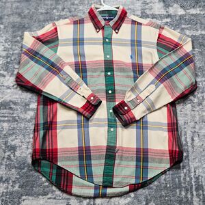Ralph Lauren Shirt Men’s Large Multi-Color Plaid Long Sleeve Button Up Flannel